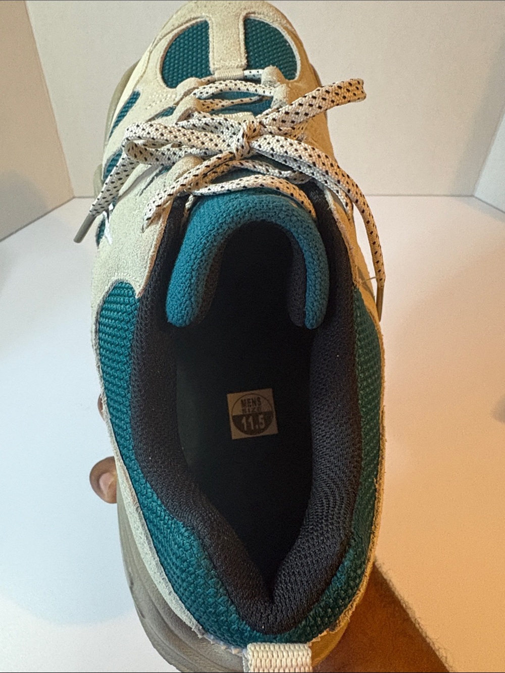 Size- 11.5 Nike Teal and Beige Chunky Lace-Up Sneakers - Picture 10 of 10